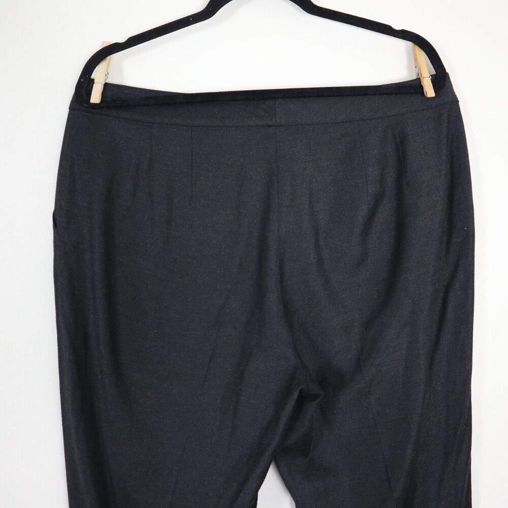 St John Size 14 Soft Flannel Trousers Fall 2011 Slim Straight Leg Pants Gray - Picture 9 of 10